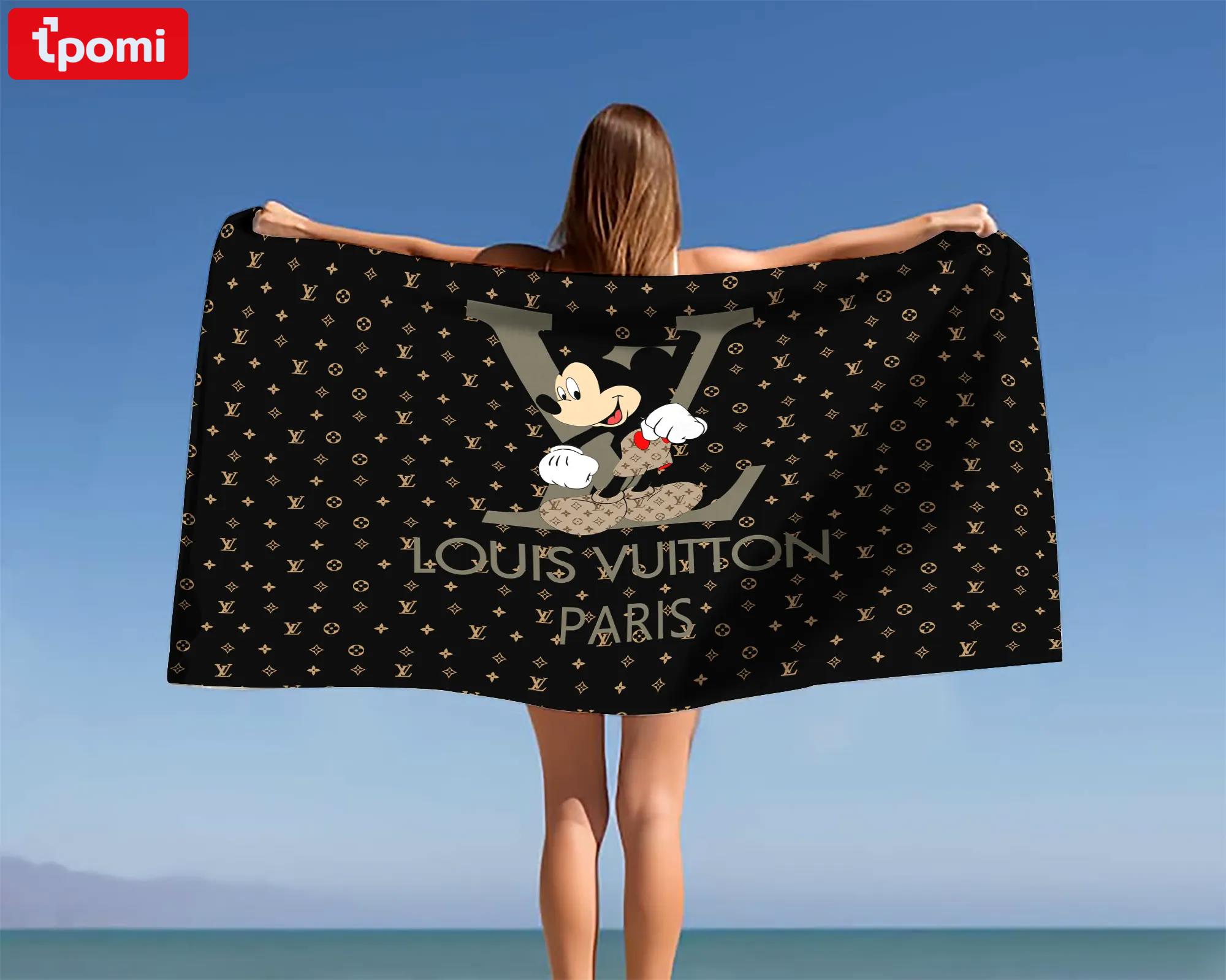 [new] premium louis vuitton beach towel - summer 2025-2026 mrs-ryuj-lv137945