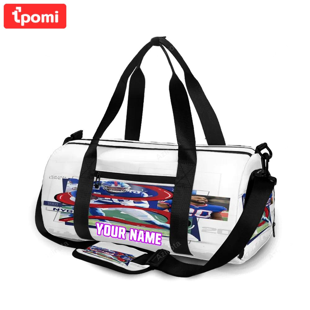 New york giants julian love1 personalized name travel bag gym bag 807 Travel Bag