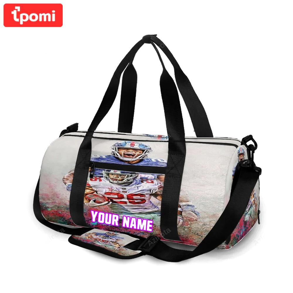 New york giants saquon barkley16 personalized name travel bag gym bag 1400 Travel Bag