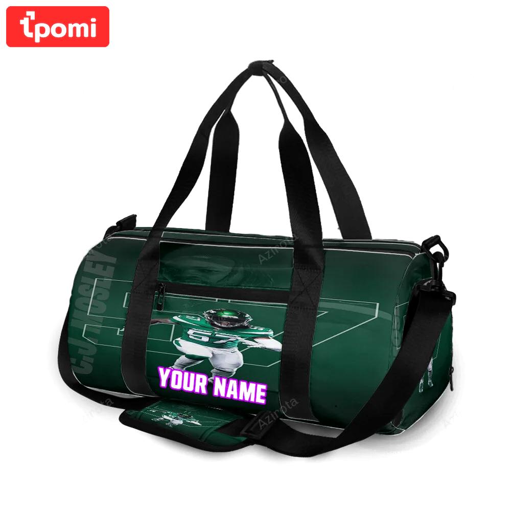 New york jets cj mosley1 personalized name travel bag gym bag 2138 Travel Bag