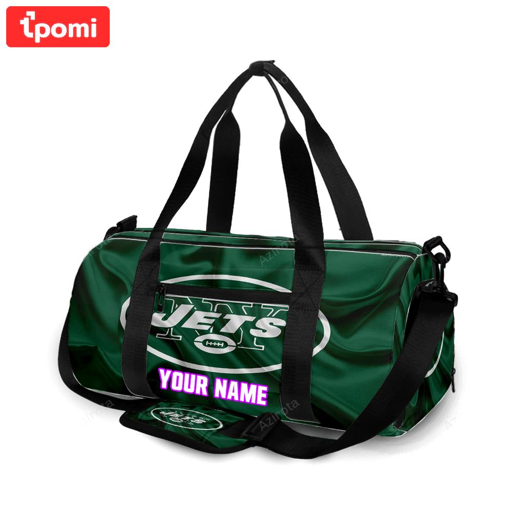 New york jets emblem v21 personalized name travel bag gym bag 23 Travel Bag