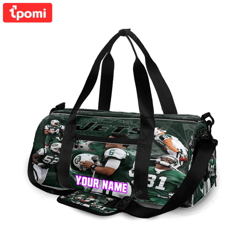 New york jets players v24 personalized name travel bag gym bag 1670 Travel Bag