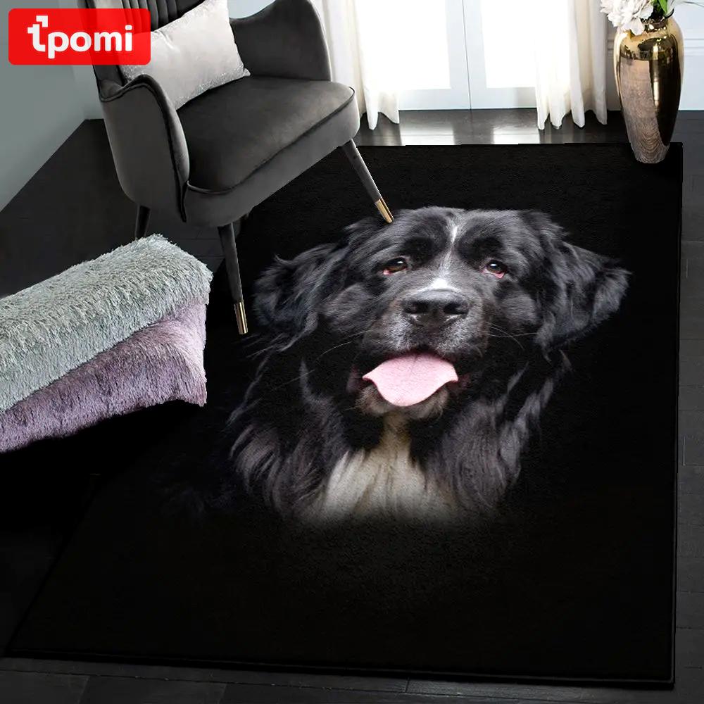 Newfoundland landscape modern rugs, newfoundland face hair rug Rectangle Rug