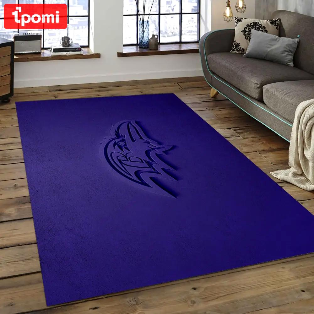 Nfl baltimore ravens dynasty football team logo rectangle area rug brv25 Rectangle Rug