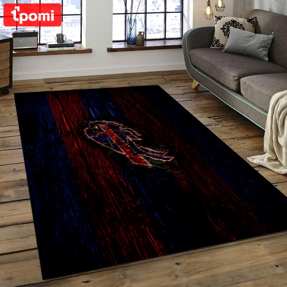 Nfl buffalo bills classic football team logo rectangle area rug bb21 Rectangle Rug