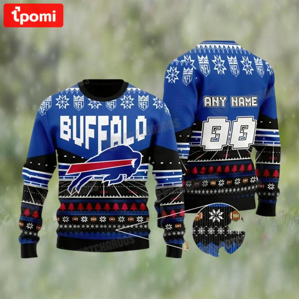 Nfl buffalo bills personalized ugly christmas sweater football fan gift Christmas Ugly Sweater