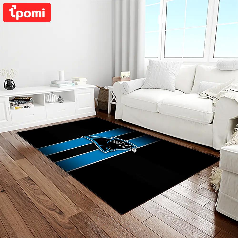 Nfl carolina panthers football team logo rectangle area rug cp04 Rectangle Rug