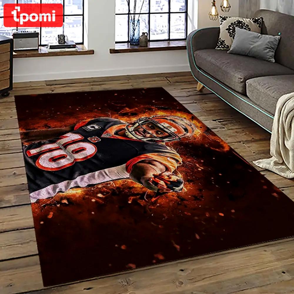 Nfl cincinnati bengals football team logo sport carpet area rug who dey nation gift for friends cnns36 Rectangle Rug