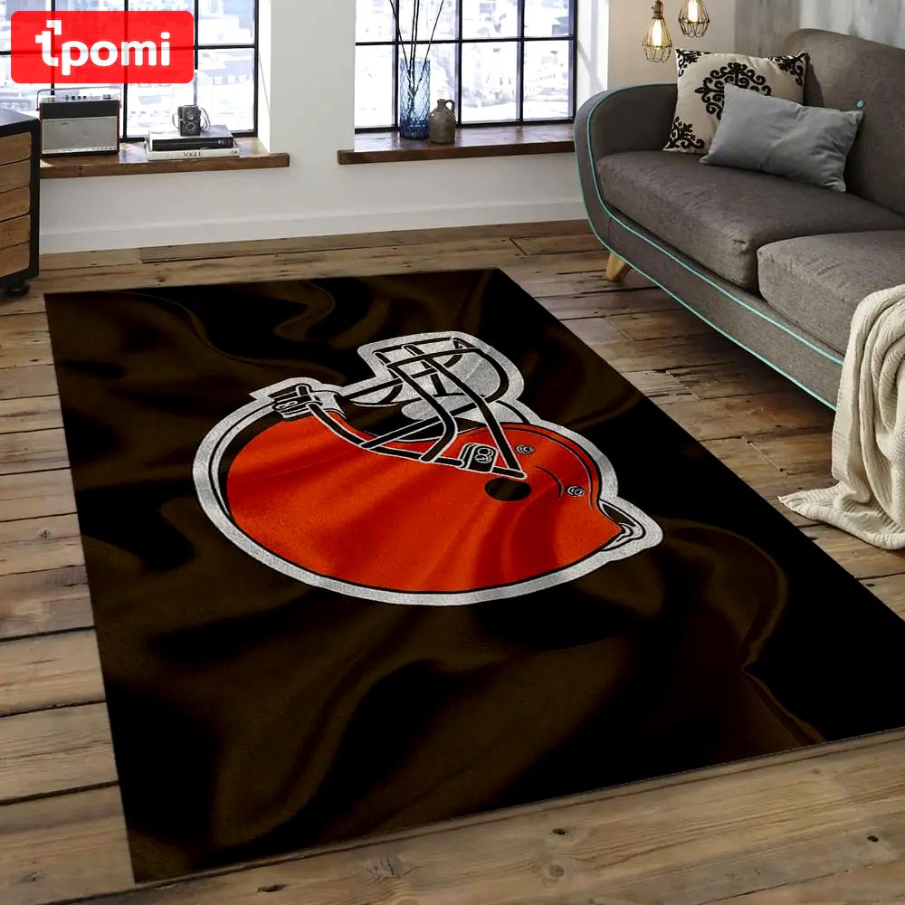 Nfl cleveland browns football team logo rectangle area rug clb16 Rectangle Rug