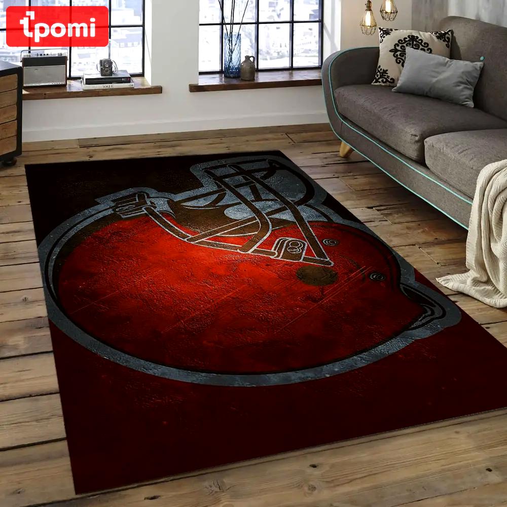 Nfl cleveland browns football team logo rectangle area rug clb18 Rectangle Rug