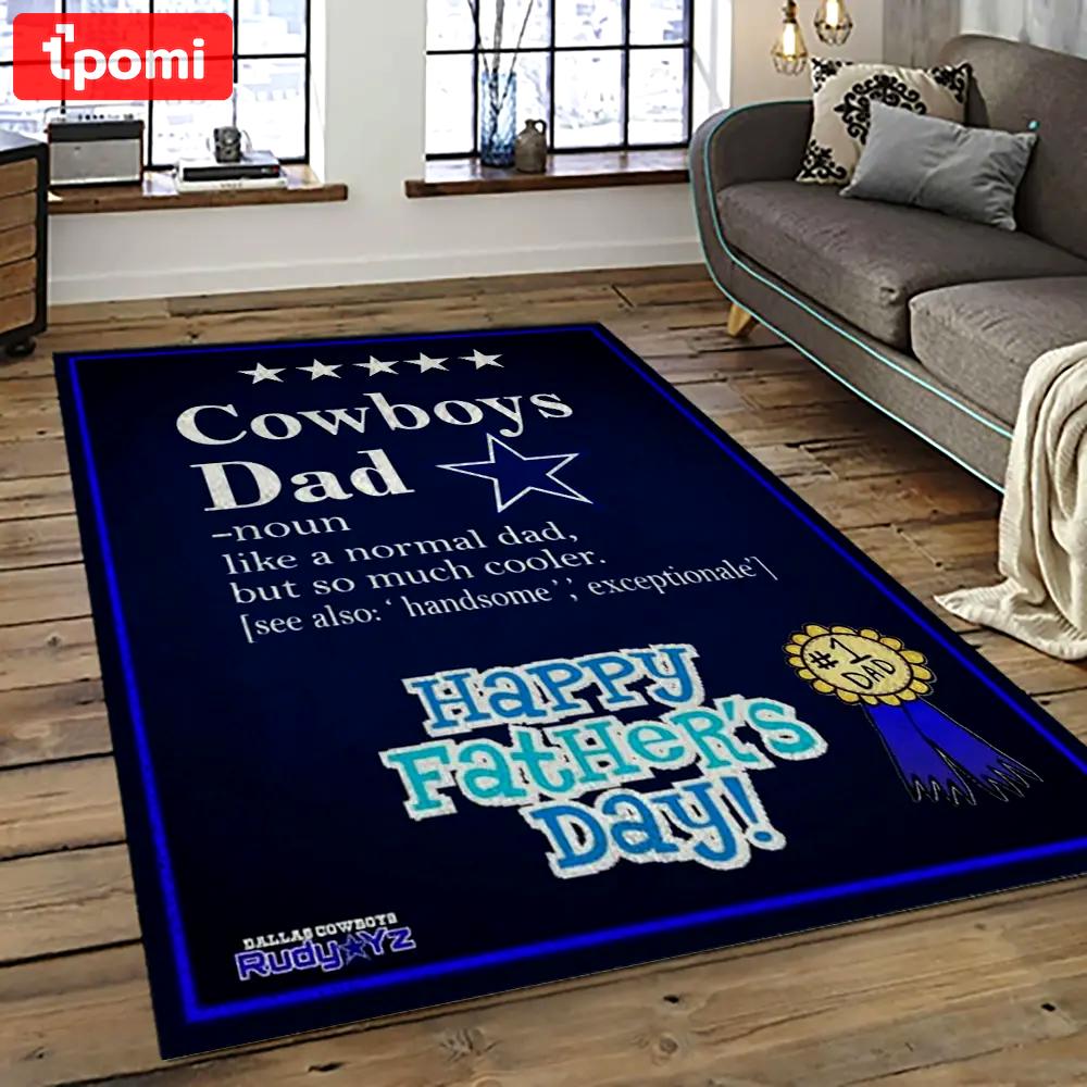 Nfl dallas cowboy football team logo sport carpet rectangle area rug for living room dc23 Rectangle Rug