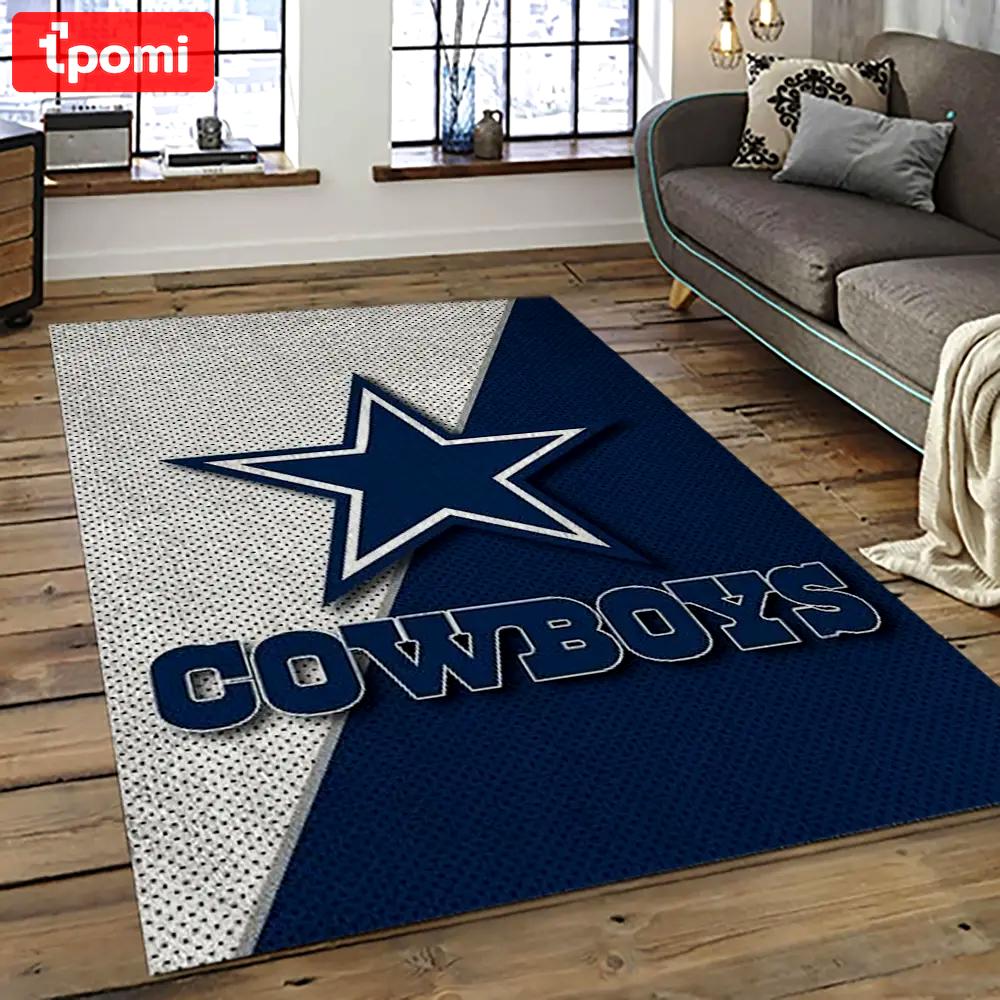 Nfl dallas cowboy football team logo sport carpet rectangle area rug for living room dc40 Rectangle Rug