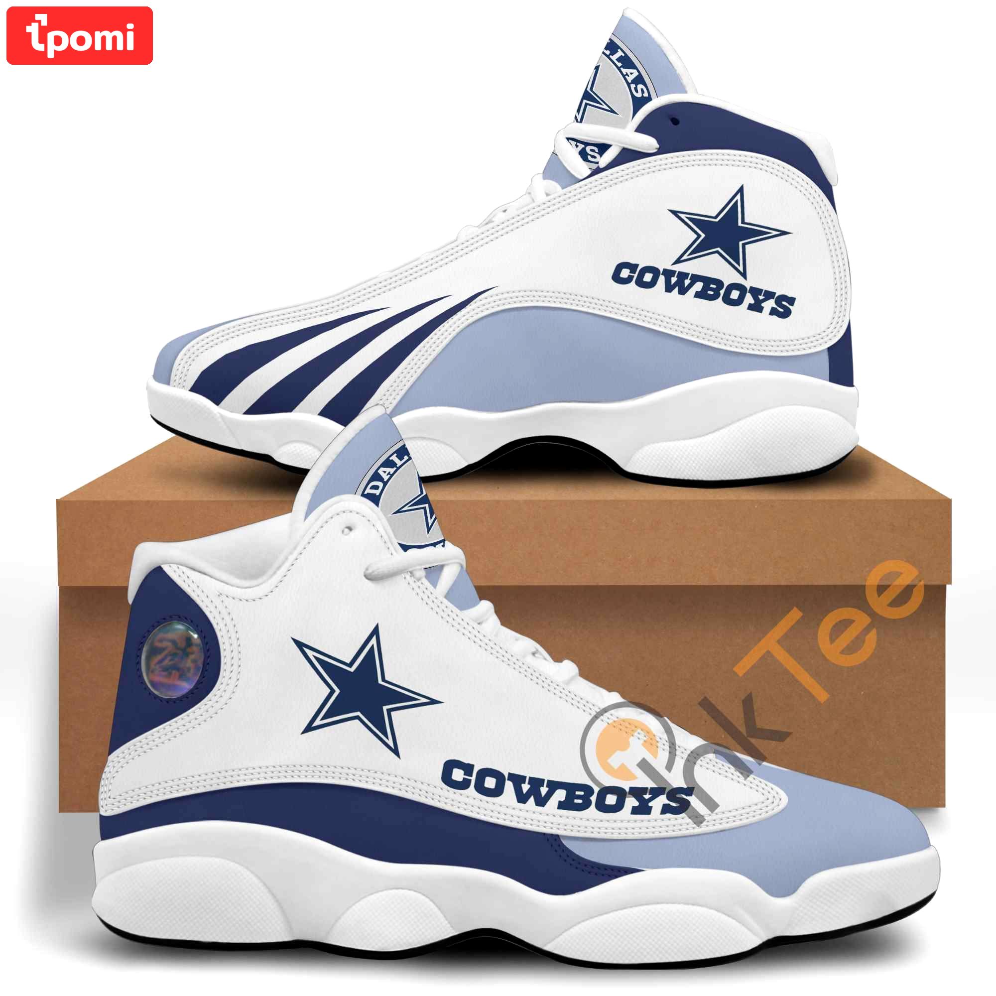 Nfl dallas cowboyss customized Air Jordan 13 Sneakers Gifts For Men Women Shoes Full Size For Fans