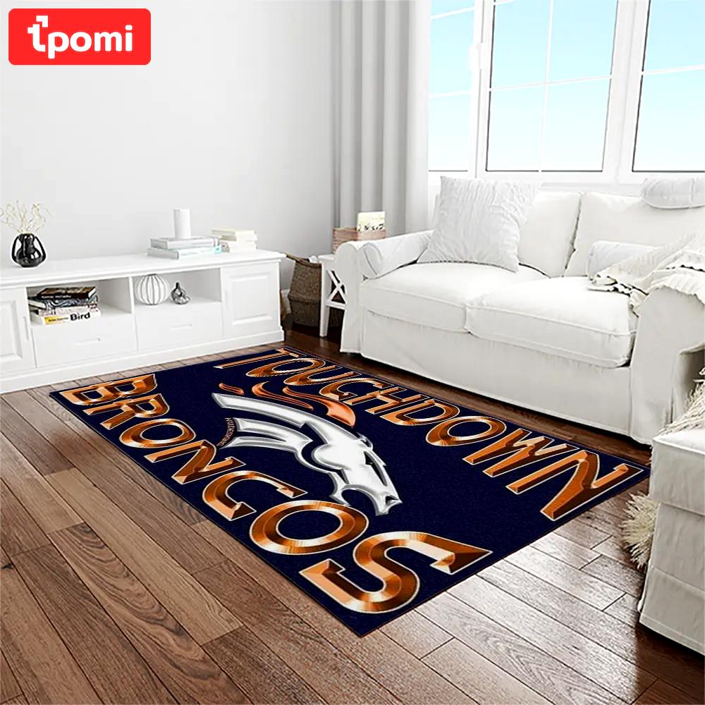 Nfl denver broncos football team logo rectangle area rug db23 Rectangle Rug