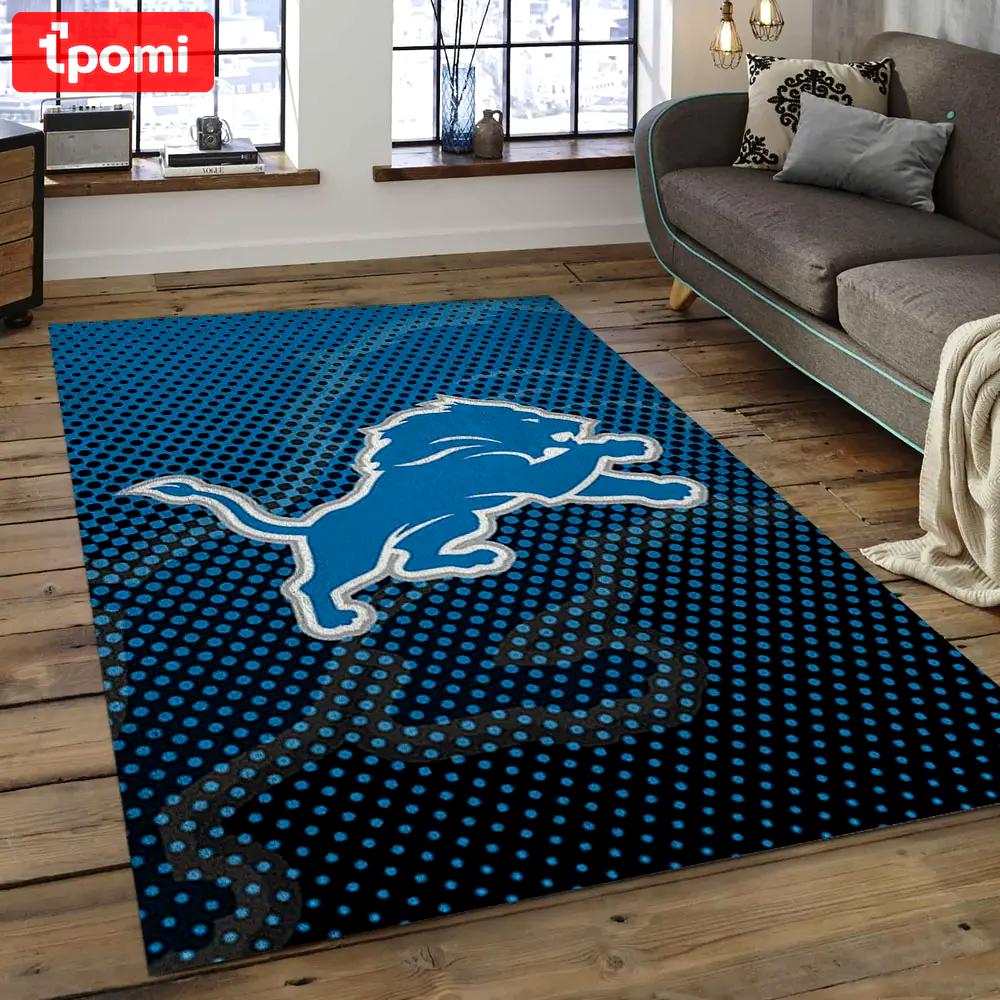 Nfl detroit lions football team logo rectangle area rug dl09 Rectangle Rug