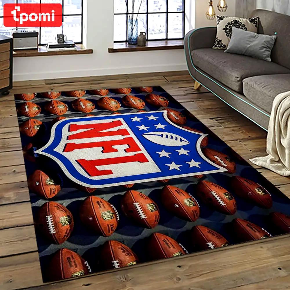 Nfl football league logo retangle carpet area rug home decor best gift for fan and friends nf10 Rectangle Rug