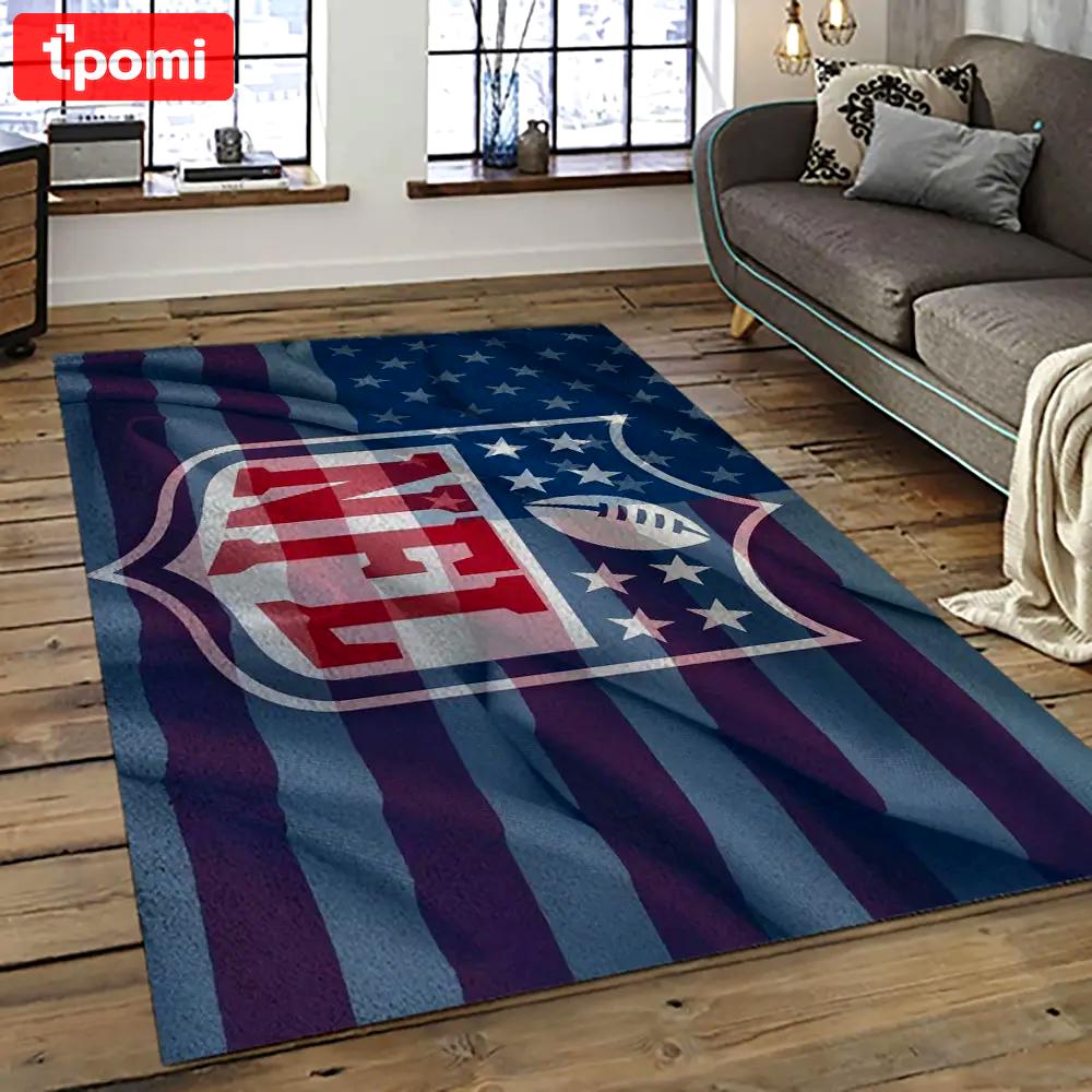 Nfl football league logo retangle carpet area rug home decor best gift for fan and friends nf16 Rectangle Rug