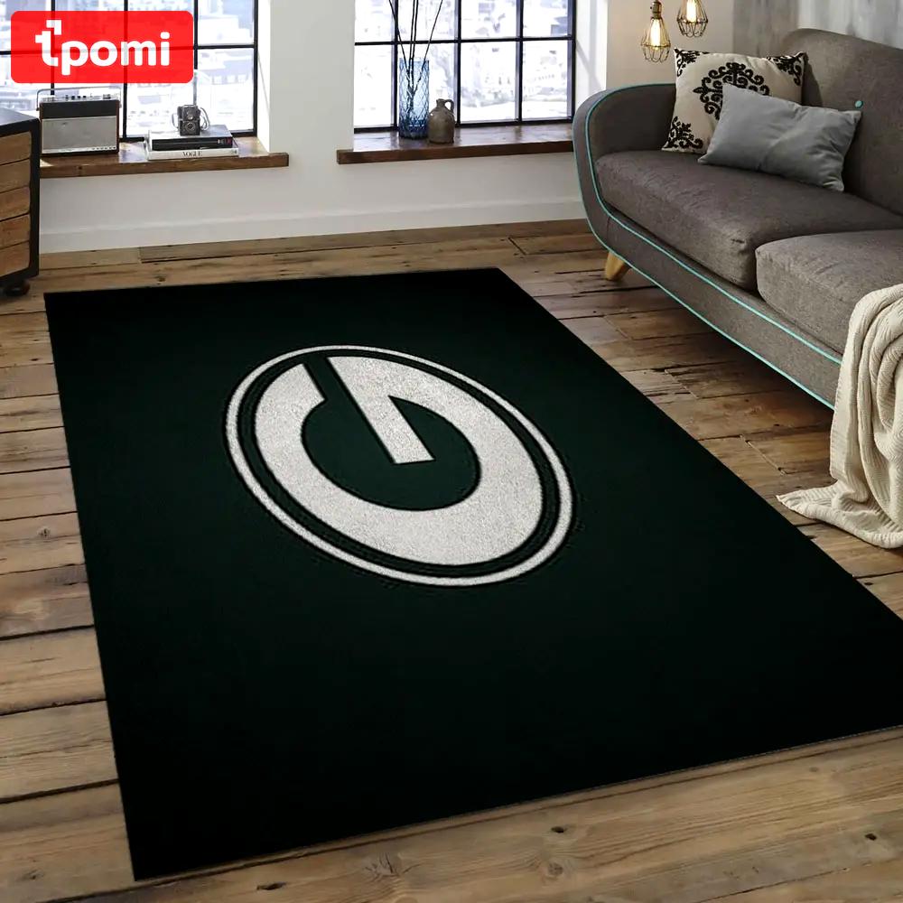 Nfl green bay packers football team logo rectangle area rug gbp29 Rectangle Rug