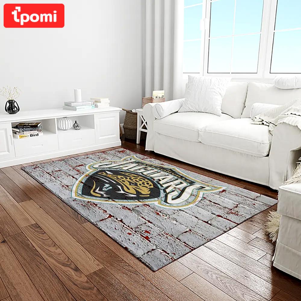 Nfl jacksonville jaguars football team logo rectangle area rug jj35 Rectangle Rug
