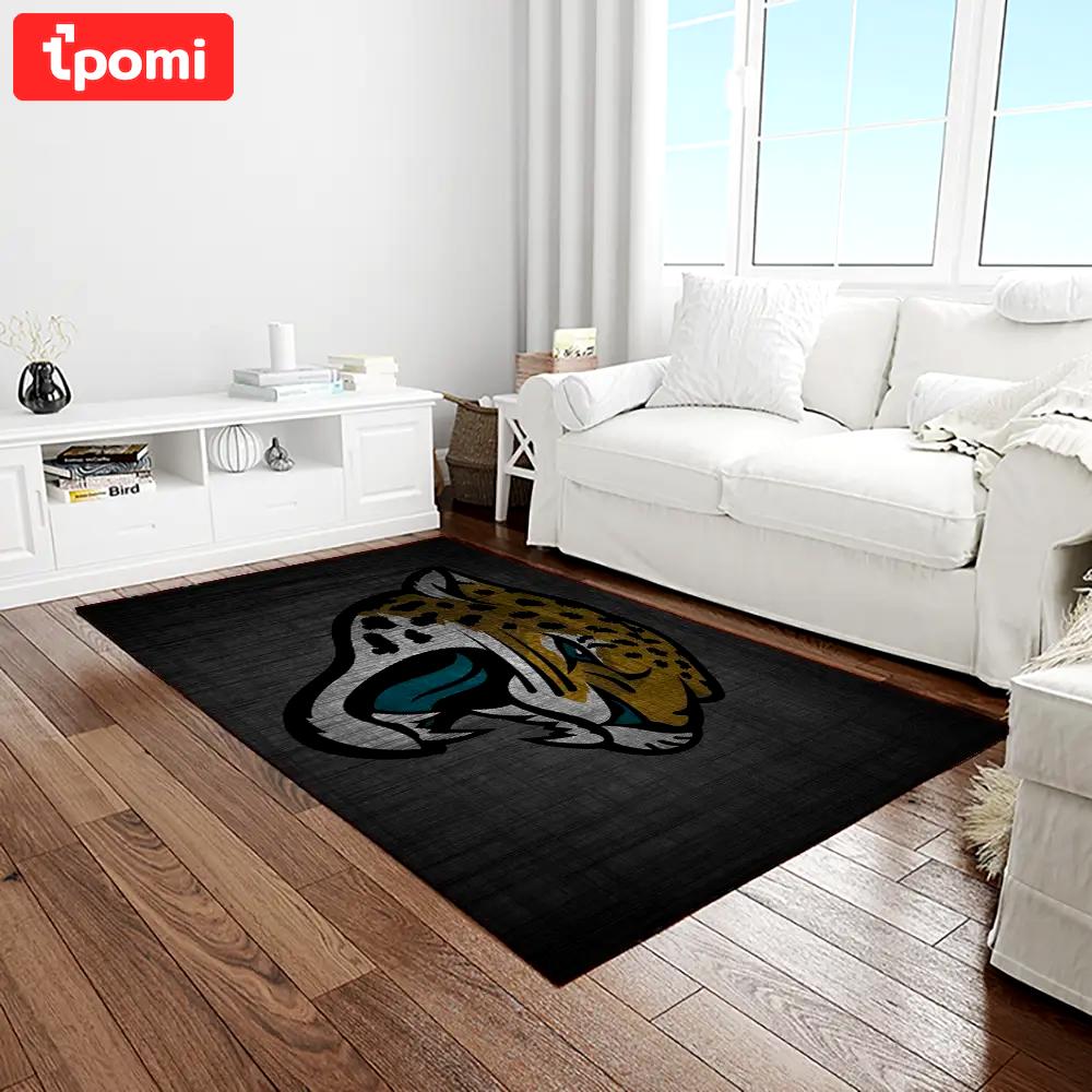 Nfl jacksonville jaguars football team logo rectangle area rug jj41 Rectangle Rug
