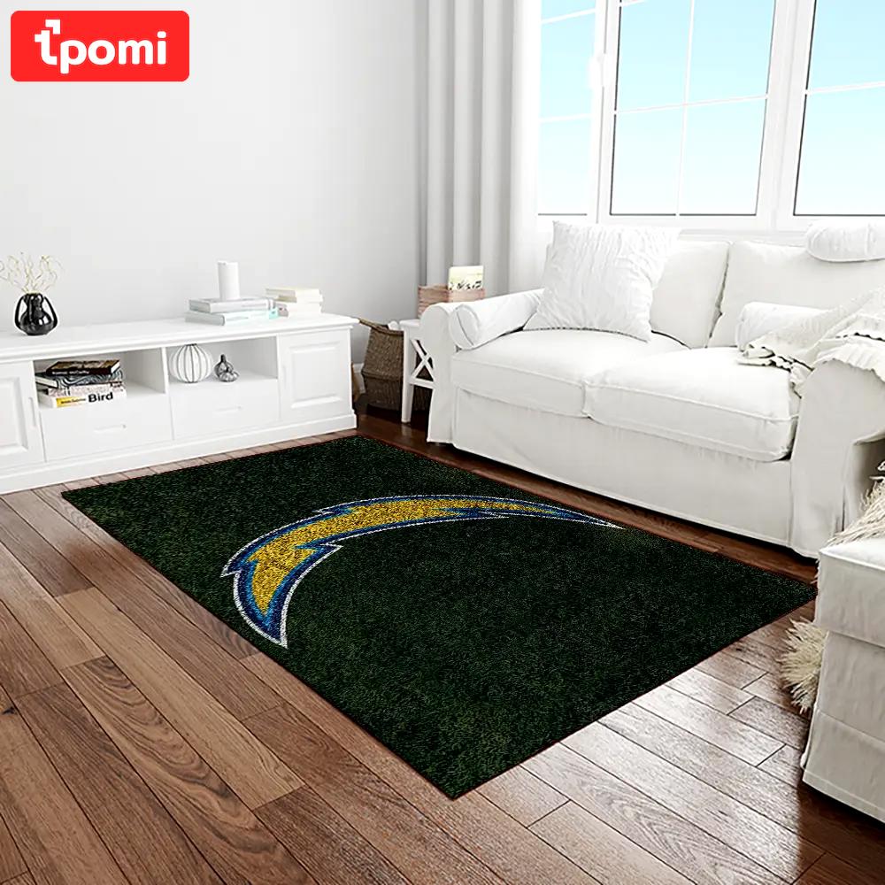 Nfl los angeles chargers football team logo rectangle area rug lac54 Rectangle Rug