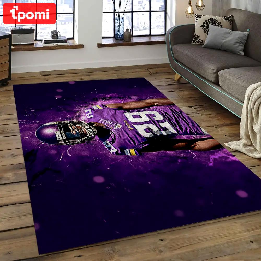 Nfl minnesota vikings football team logo rectangle area mv53 Rectangle Rug