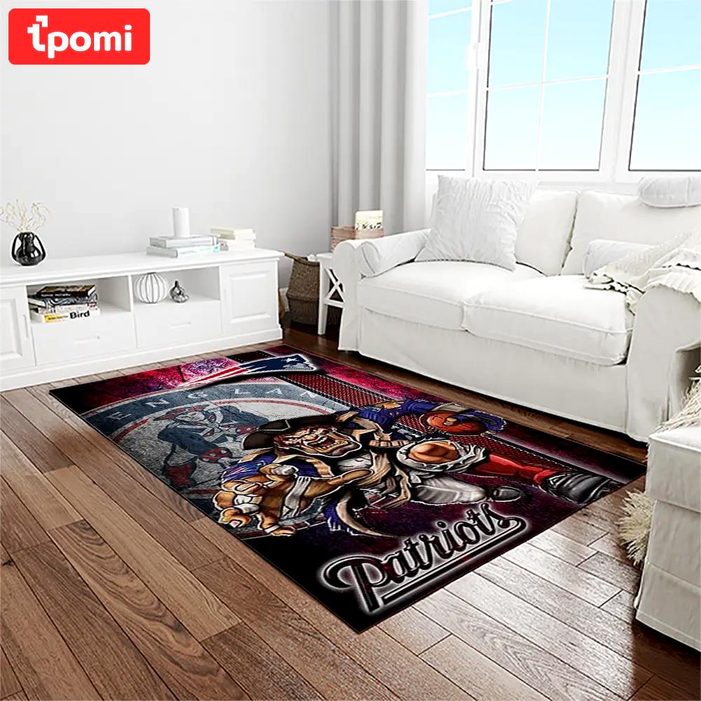 Nfl new england patriots football team logo rectangle area rug nep08 Rectangle Rug