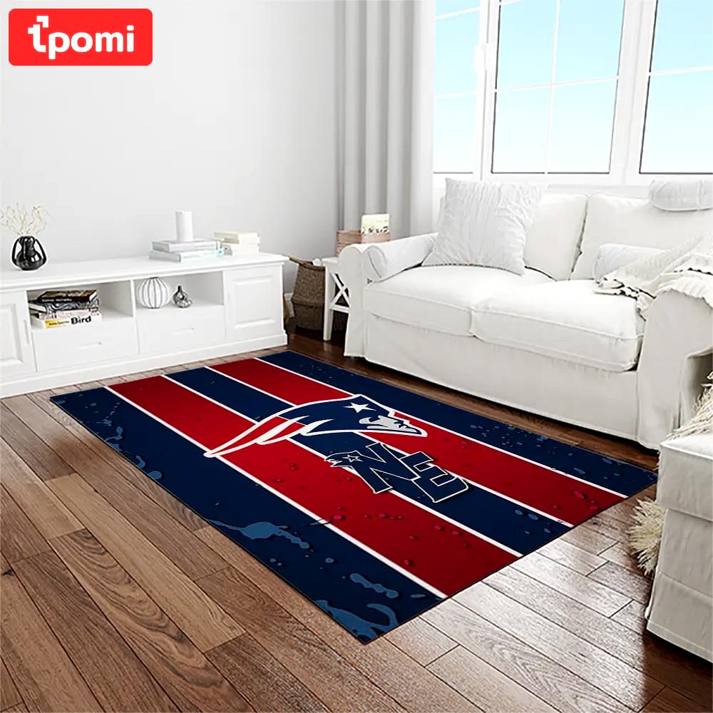 Nfl new england patriots football team logo rectangle area rug nep10 Rectangle Rug