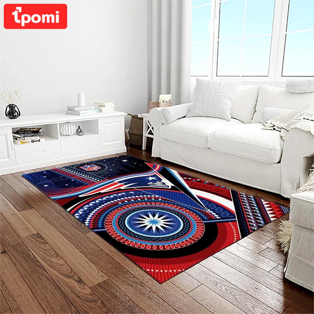 Nfl new england patriots football team logo rectangle area rug nep20 Rectangle Rug