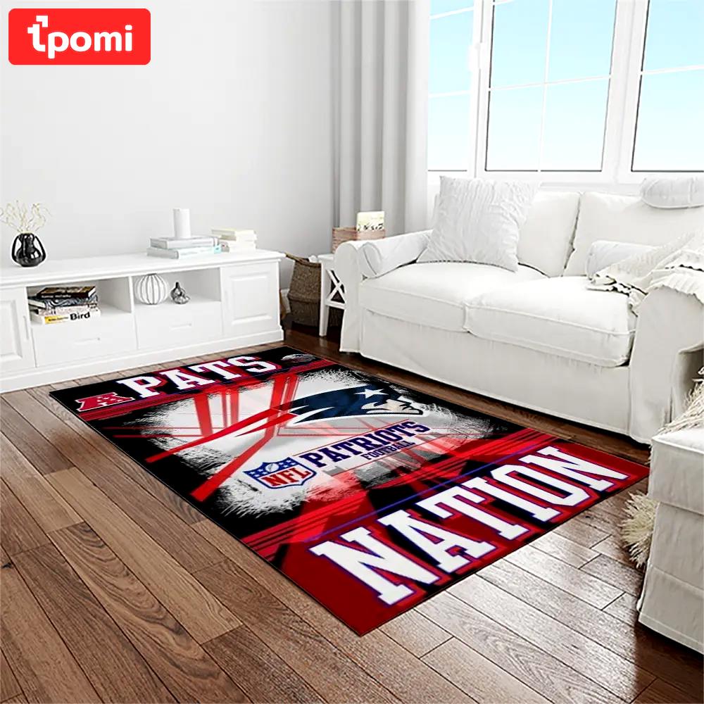 Nfl new england patriots football team logo rectangle area rug nep27 Rectangle Rug