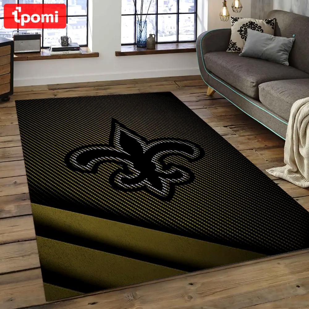 Nfl new orleans saints football team logo rectangle area rug nos25 Rectangle Rug