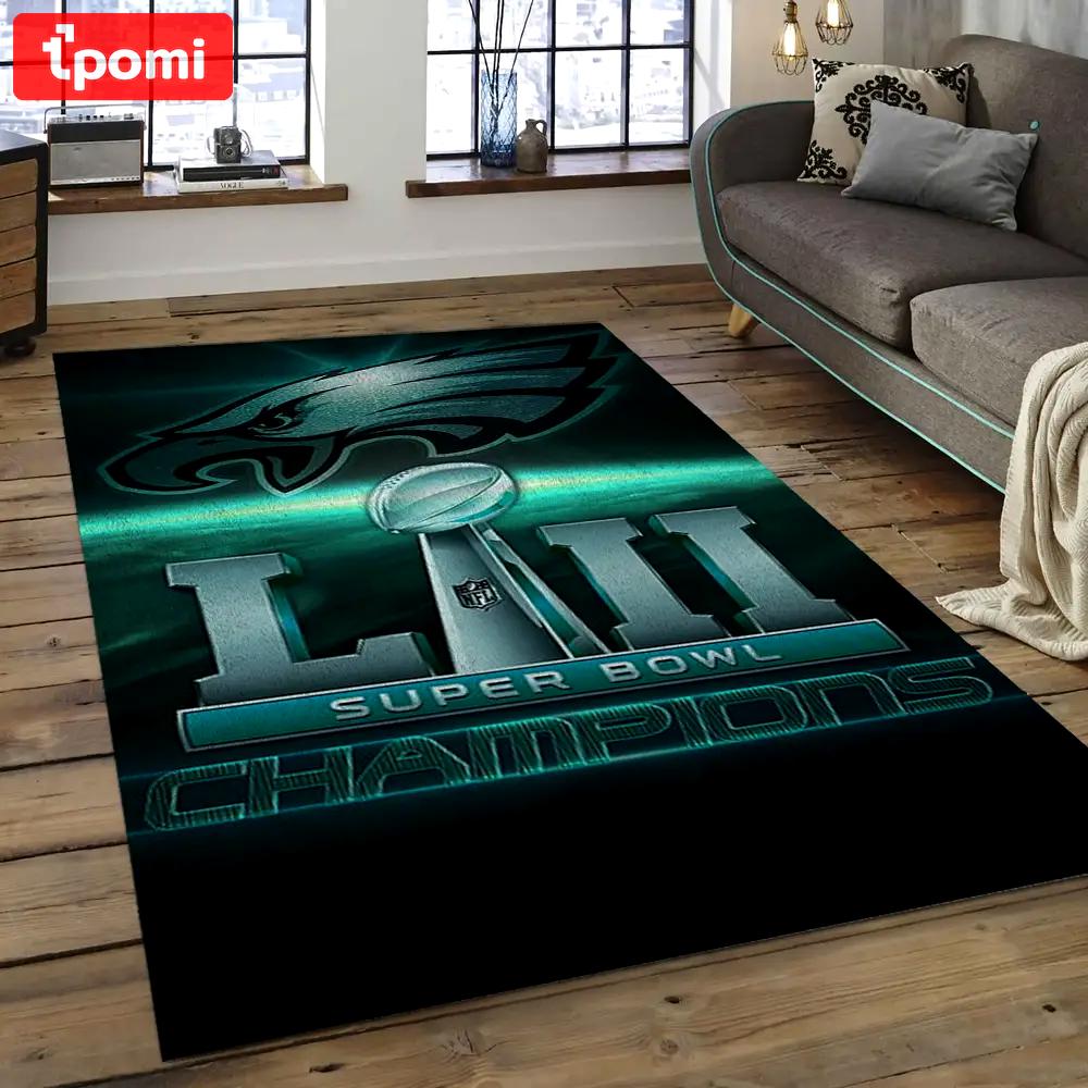 Nfl philadelphia eagles football team logo rectangle area rug pe08 Rectangle Rug
