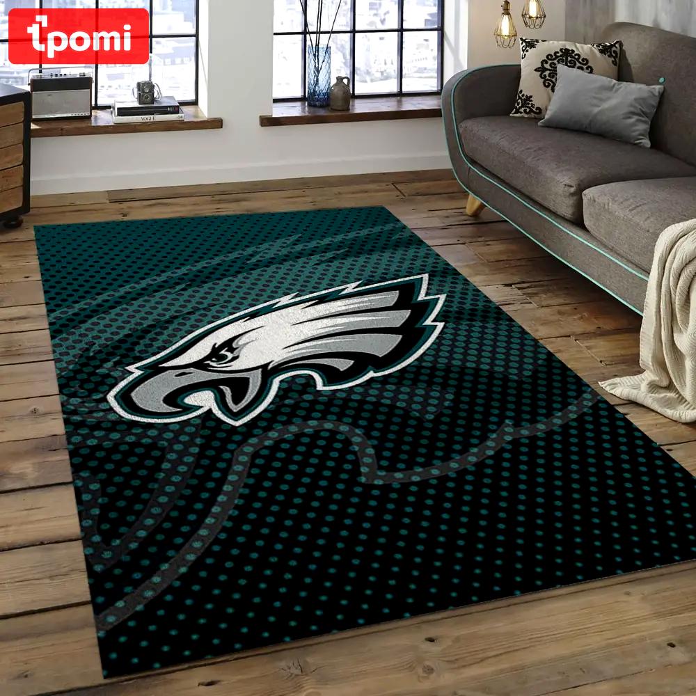 Nfl philadelphia eagles football team logo rectangle area rug pe23 Rectangle Rug