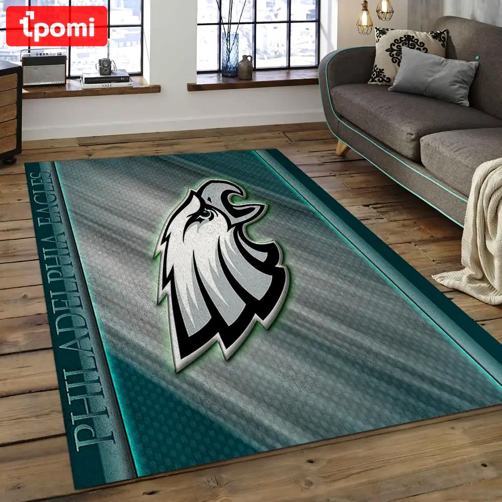 Nfl philadelphia eagles football team logo rectangle area rug pe27 Rectangle Rug