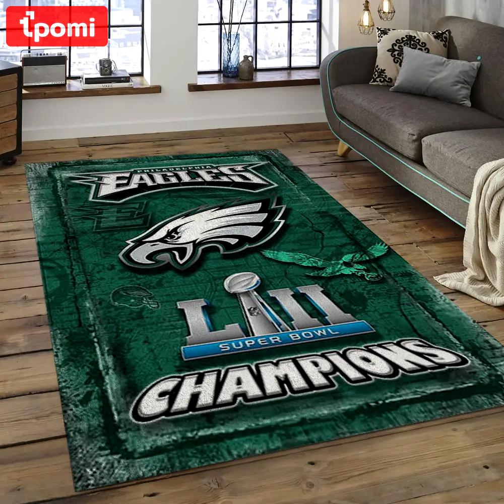 Nfl philadelphia eagles football team logo rectangle area rug pe33 Rectangle Rug