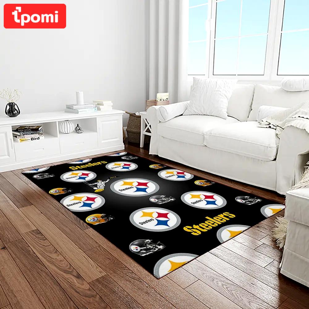 Nfl pittsburgh steelers football team logo rectangle area rug ptts26 Rectangle Rug