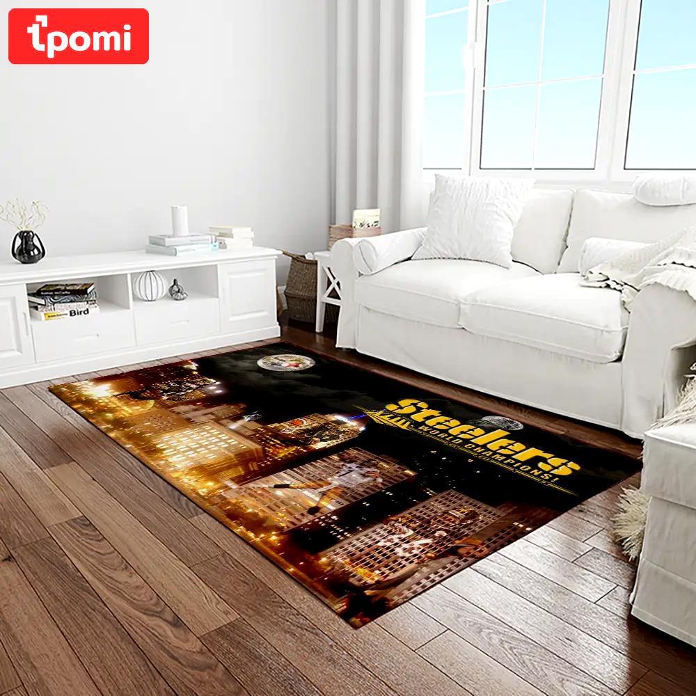 Nfl pittsburgh steelers football team logo rectangle area rug ptts44 Rectangle Rug