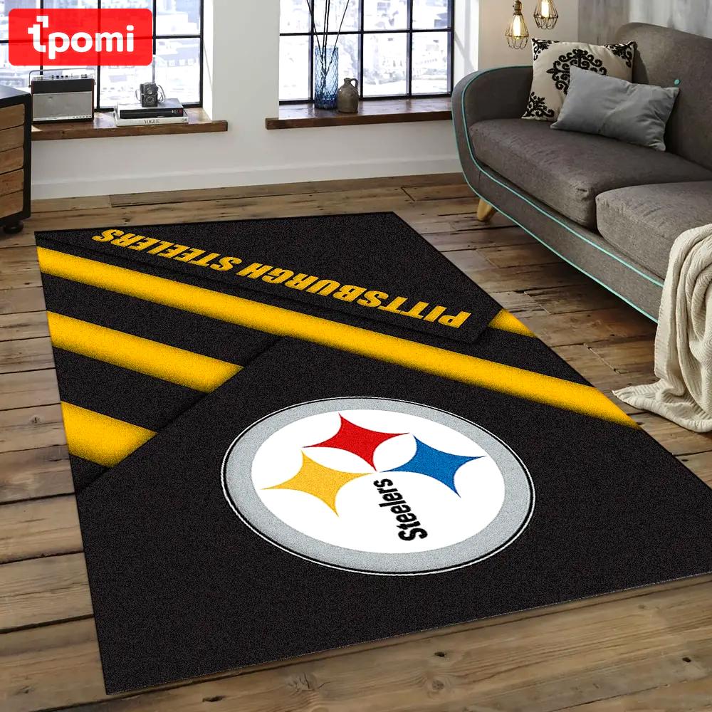 Nfl pittsburgh steelers inspiring football team logo area rug psf18 Rectangle Rug
