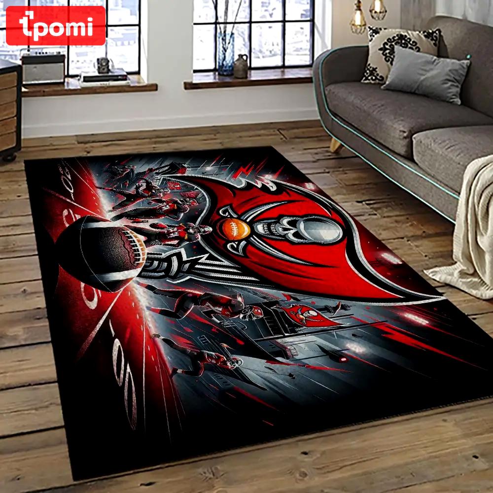Nfl tampa bay buccaneers football team logo sport carpet area rug home decor best gift for friends tpbb5 Rectangle Rug