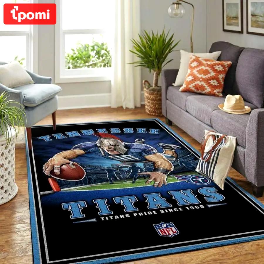 Nfl tennessee titans football team logo carpet rug living room 19120741 Rectangle Rug