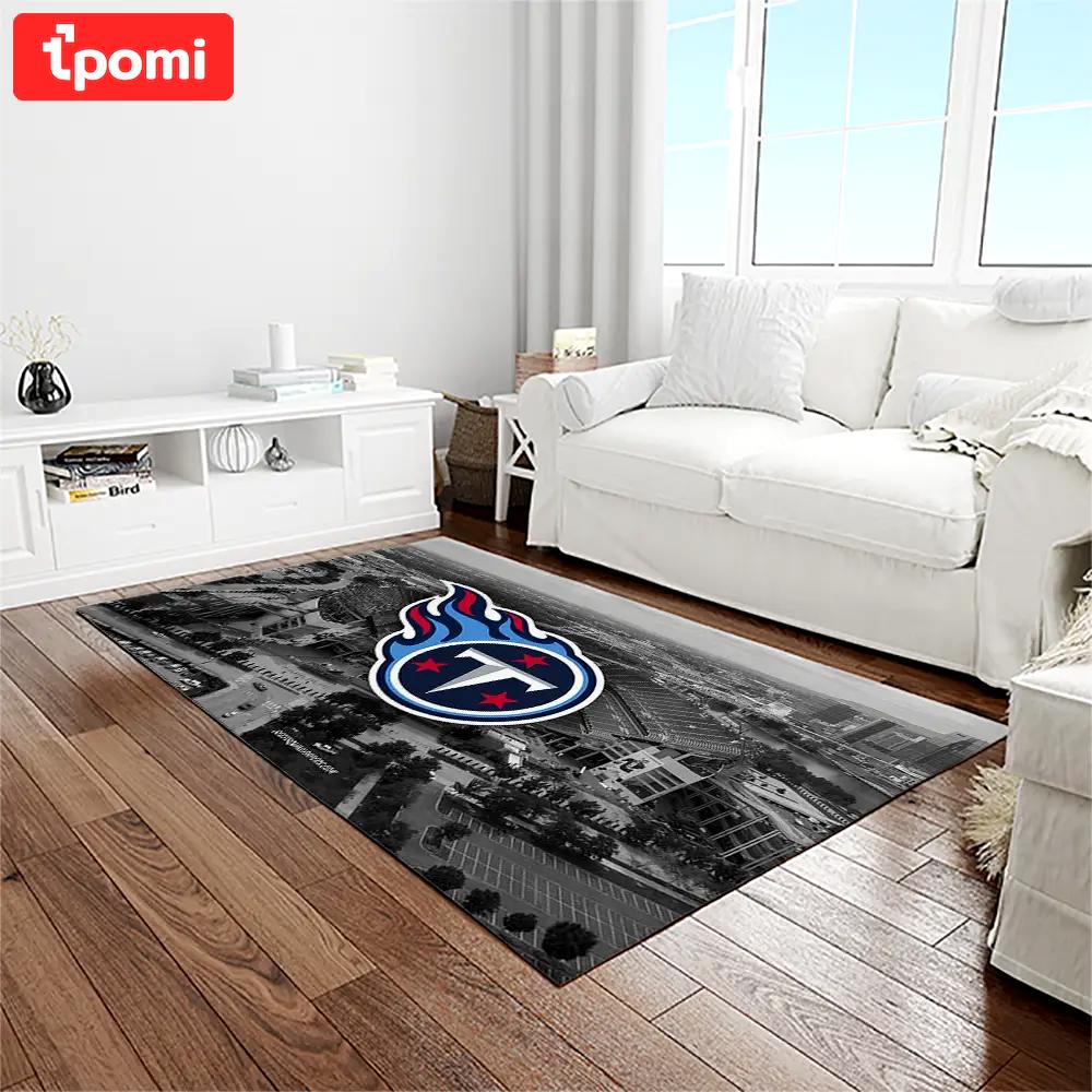 Nfl tennessee titans football team logo rectangle area rug tt21 Rectangle Rug