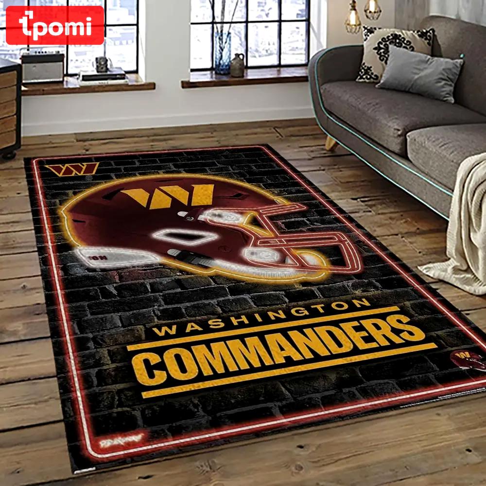 Nfl washington commanders football team logo sport carpet area rug home decor best gift for friends wscd10 Rectangle Rug