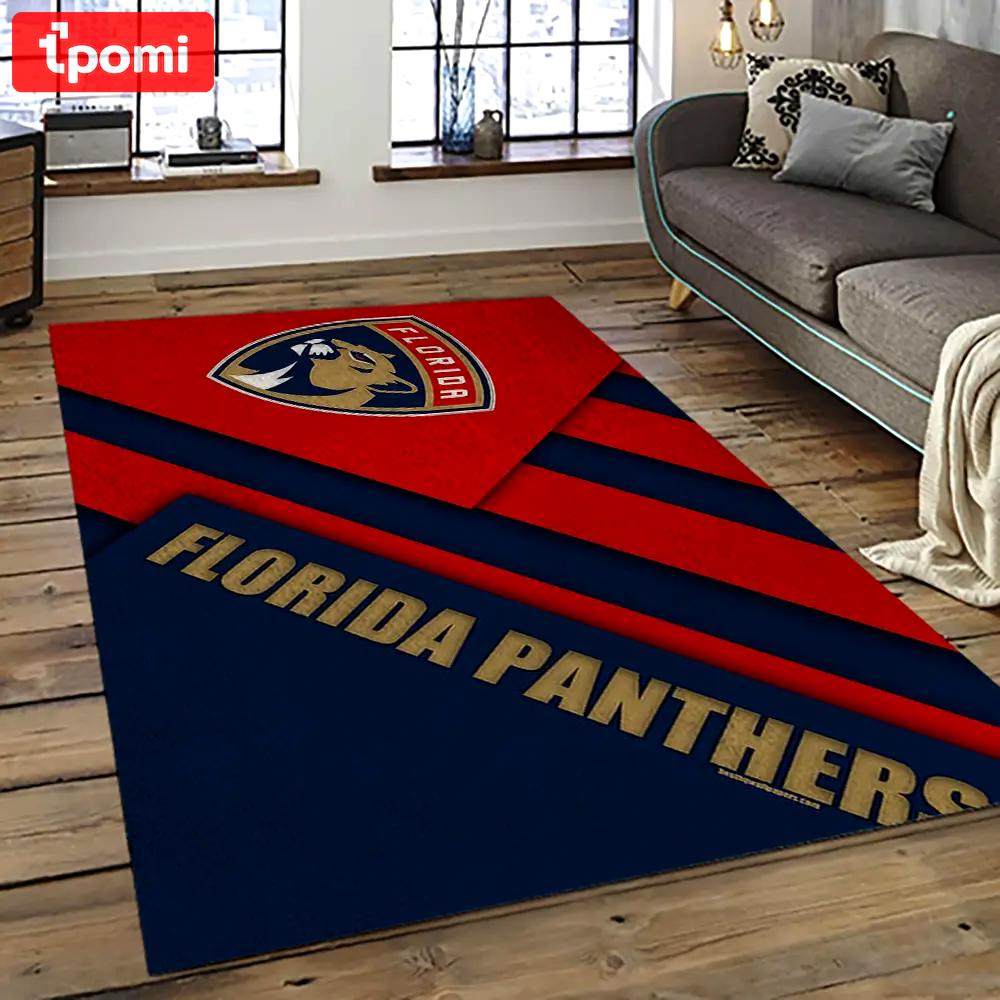 Nhl florida panthers hockey team logo sport carpet rectangle area rug for living room fp33 Rectangle Rug