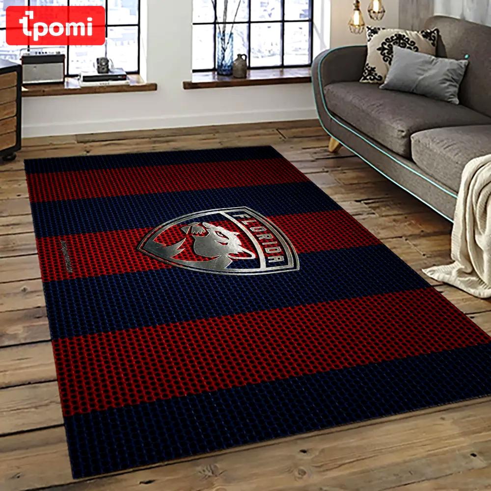 Nhl florida panthers hockey team logo sport carpet rectangle area rug for living room fp40 Rectangle Rug