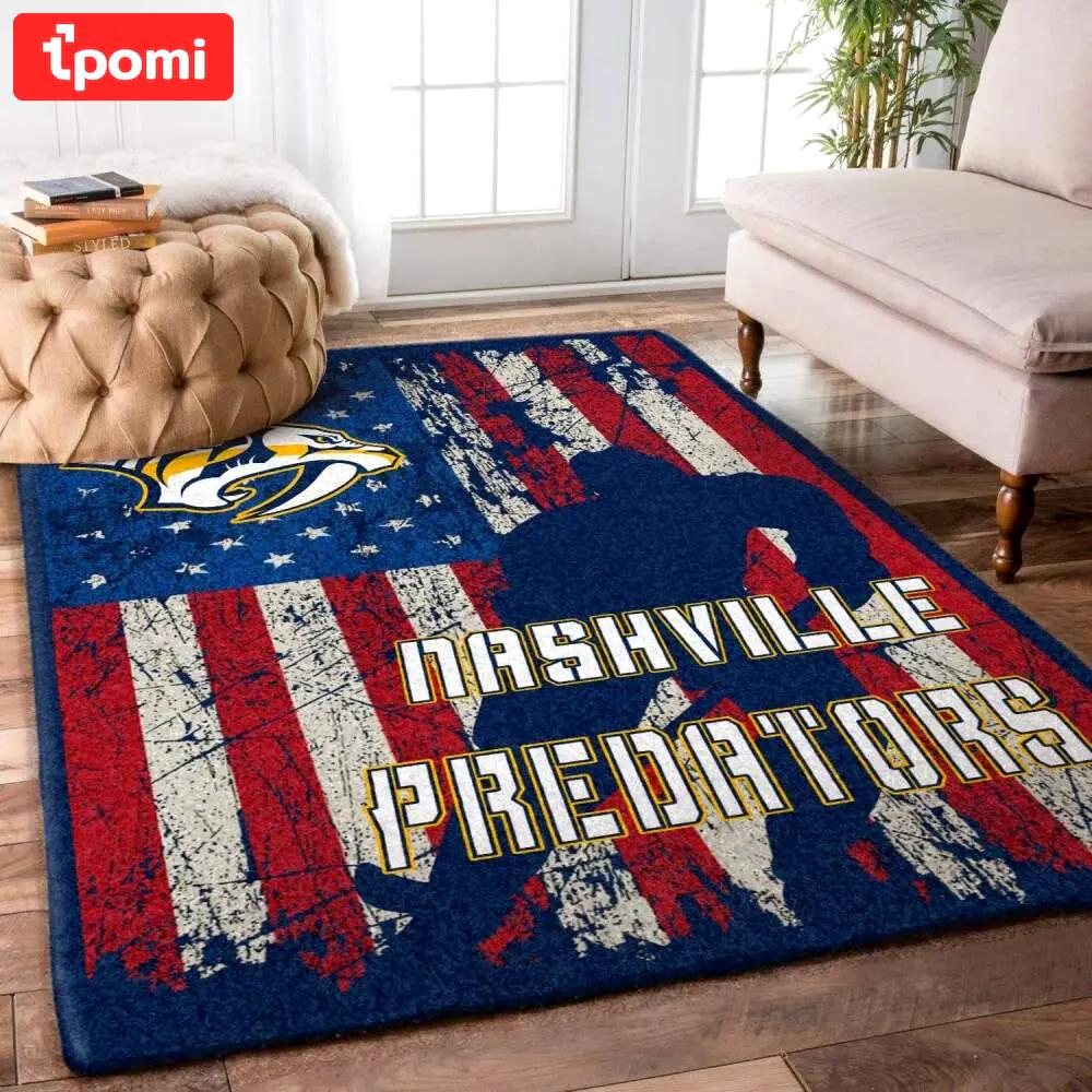 Nhl nashville predators dhcld3009 rug living room rug home decor Rectangle Rug