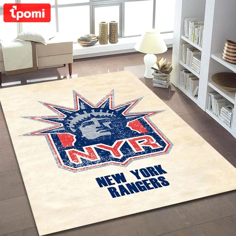 Nhl new york rangers rug living room rug home decor room carpet sport Rectangle Rug