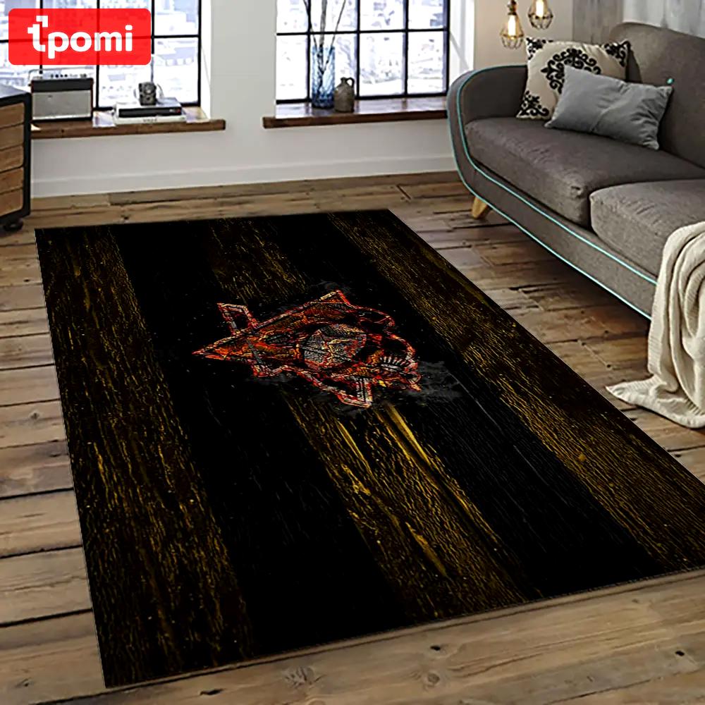 Nhl pittsburgh penguins hockey team logo sport carpet rectangle area rug for living room pp49 Rectangle Rug
