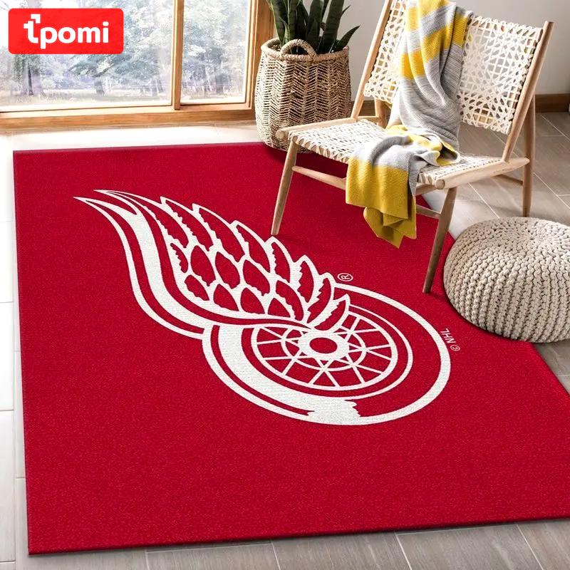 Nhl spirit detroit redwings 1 area rug living room and bed room rug rug regtangle carpet floor decor home decor Rectangle Rug