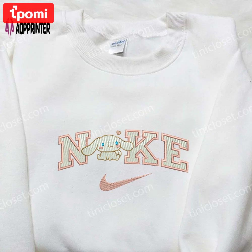 Nike embroidered shirts: cinnamoroll heart x hello kitty custom design Embroidered Shirt