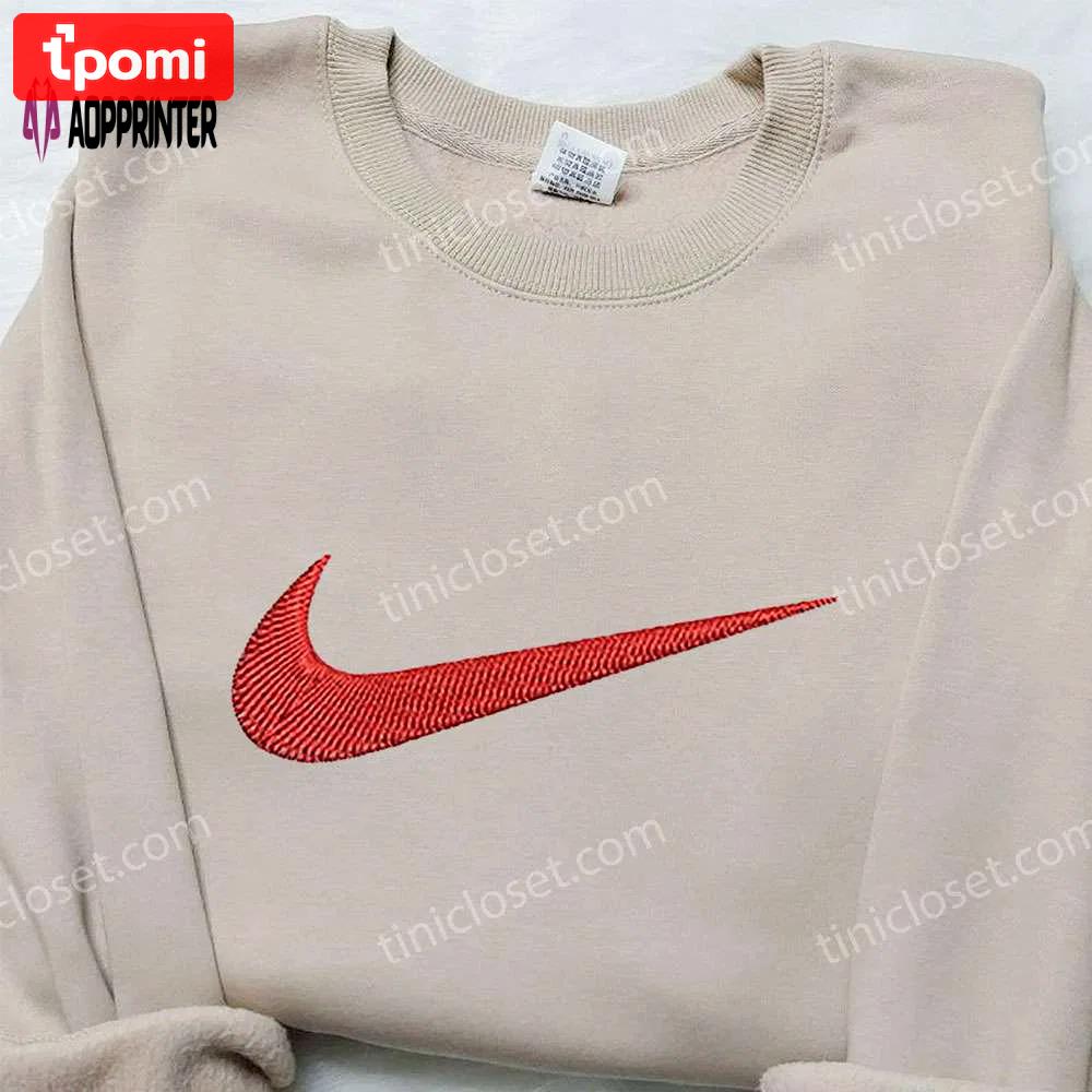 Nike inspired embroidered shirt: perfect family gifts for style enthusiasts Embroidered Shirt